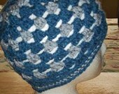 Granny in the Round Hat - Blue and Gray