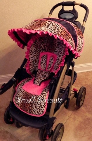 Custom Boutique Stroller Seat Cover and Canopy, Choose Your Fabric