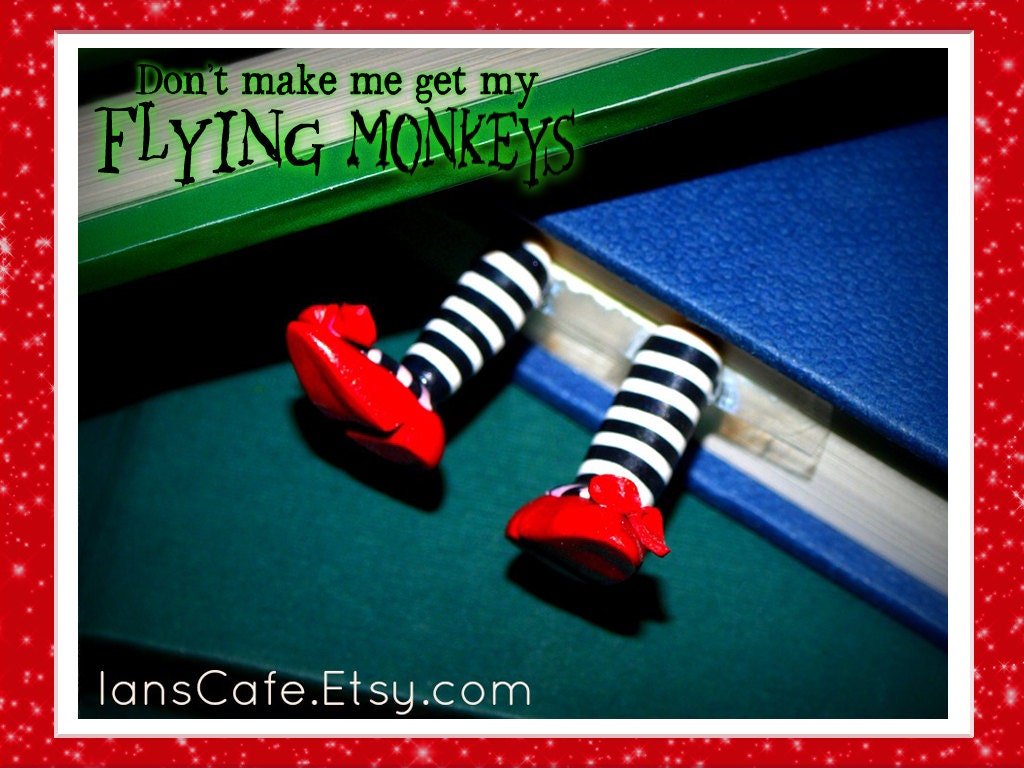 FLYING MONKEY Bookmark - NEW Wicked Witch Bookmark Design