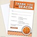 Basketball party - Set of 15 custom thank you cards - Printable file also available