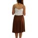 RESERVED  for Jess- VIntage Dress Asymmetric COLOR BLOCK Brown and White