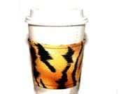 Reusable Coffee Cozy Tiger Stripes