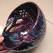 Yarn Bowl LARGE 8" - 9" Purple Lavender Blush & twisted leaves Home Decor Handmade ceramics