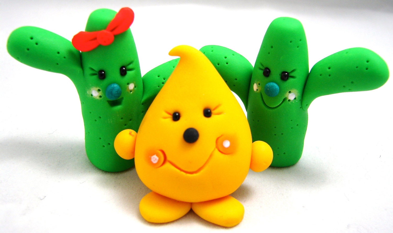 Green CACTUS Whimsical Succulents - Parker Village or Terrarium Accessory
