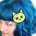 Zombie Kitty Hair Clip, Zombie Animal, Green