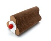Small Trio Red Wall-mounted Scratch Tower - Modern Cardboard Cat Scratching Tower