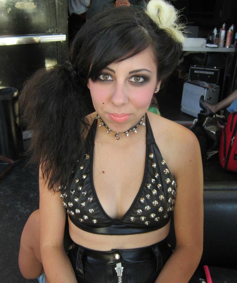 Studded Leather Bra Top