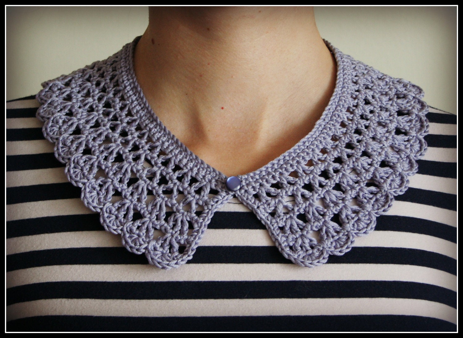 Detachable Crochet Collar Pattern, PDF download, DIY tutorial