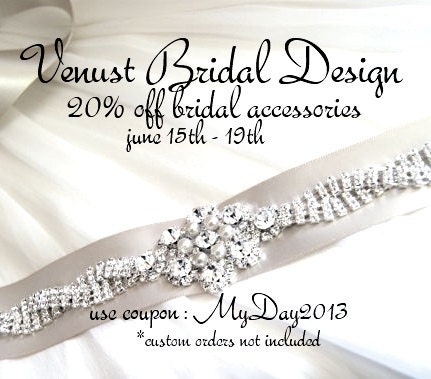 SALE GOING ON  -- New Wedding Dress Belt Audrey Crystal and Pearl Beaded Bridal Sash