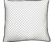 Charcoal Scales Decorative PIllow Cover - Neutral Charcoal Navy Scales-