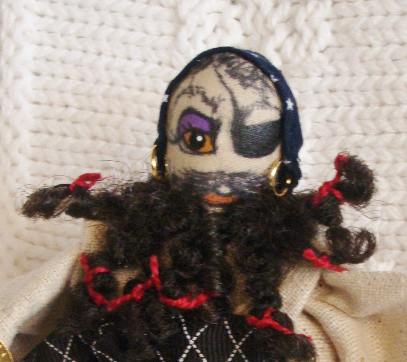 Cloth Doll Miniature Pin Doll Ornament Halloween PIRATE PETE 5-Inch Collectible