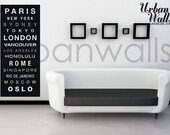Vinyl Wall Sticker Decal, City Subway Sign
