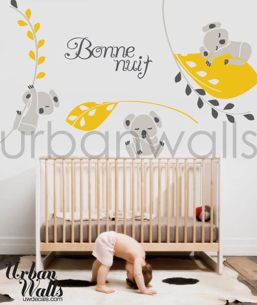 Vinyl Wall Sticker Decal Art - Koala Nighty Night