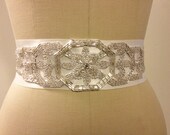 Belinda Bridal Sash - Wedding belt -  rhinestones