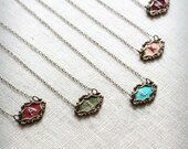 Made to Order Initial Necklace, hand embroidered initial necklace, letter, bridesmaid gift - PoppyandFern