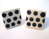 Black and White polka dots Square Cufflinks Smart  Chic and Classy