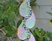 Abstract Tear Drop Stained Glass piece