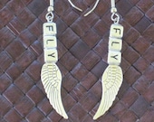 Silver Fly Metal Wing Earrings
