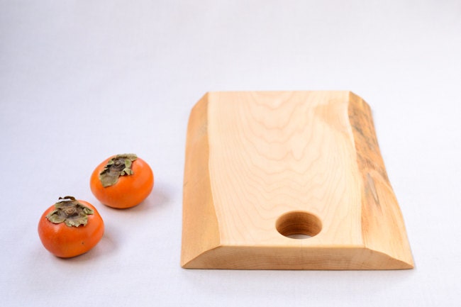 Small Maple Cheese Board, Natural Edge Salvaged Wood 776, Ready to Ship