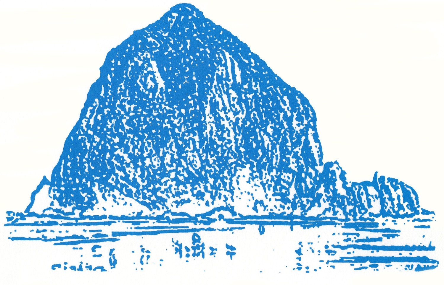 HAYSTACK ROCK Silkscreened Limited Edition ORIGINAL Signed Print