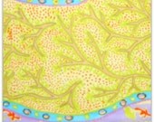 Westminster Kaffe Fassett Organic Stripe GP21 Lemon FAT QUARTER Preorder