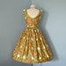 Vintage 1950's Sundress...Gorgeous Retro Print Polished Cotton Sundress