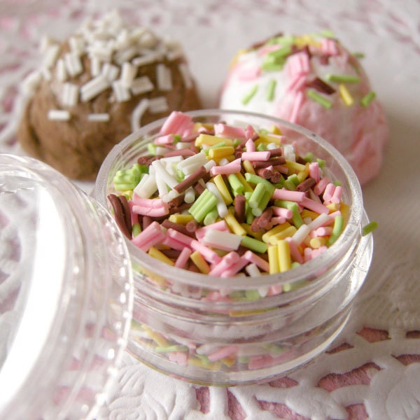 Fake Colorful Chocolate Sprinkles Topping Faux Chocolate Flakes Miniature Sweets Cupcake Cookie Cell Phone Deco (3g) TP001