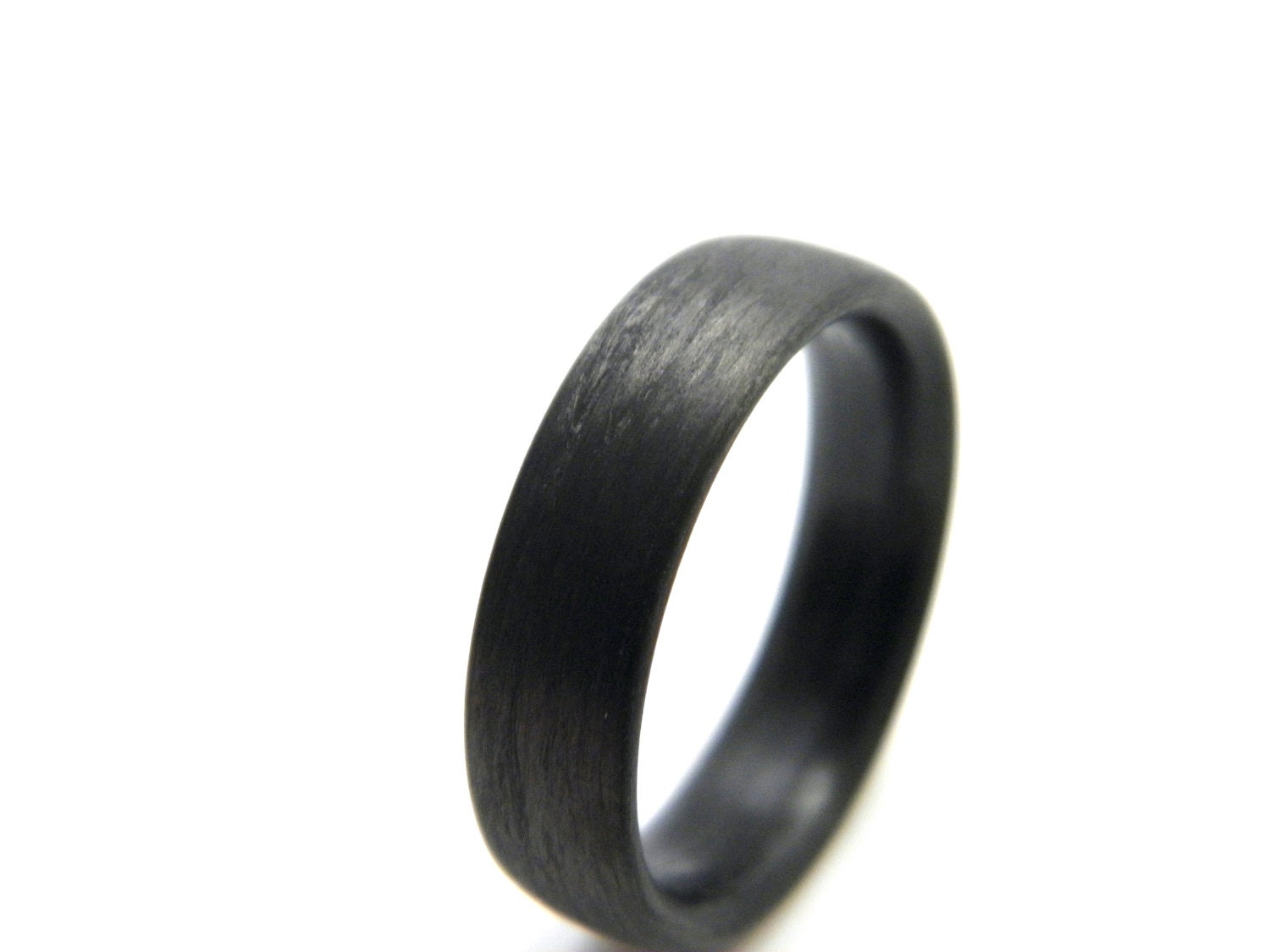 Custom Carbon Fiber Ring in 'Linear' Grain, 6mm YOU CHOOSE SIZE