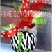 ZEBRA Print Letter Ornament
