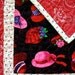Red Hat Ladies - Quilted Table Topper / Centerpiece - 12-1/2" wide x 17" long