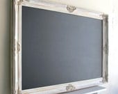 WEDDING CHALKBOARD Wedding Sign LARGE Old World Furniture Magnetic Office Seating Chart Framed Chalk Board Restaurant Business Sign