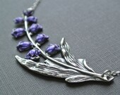 Lily of the valley Necklace - Antiqued Silver Color