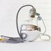DIY Clip Clamp Light Lamp w/ Giant Silver Bowl with ANY Color Cord