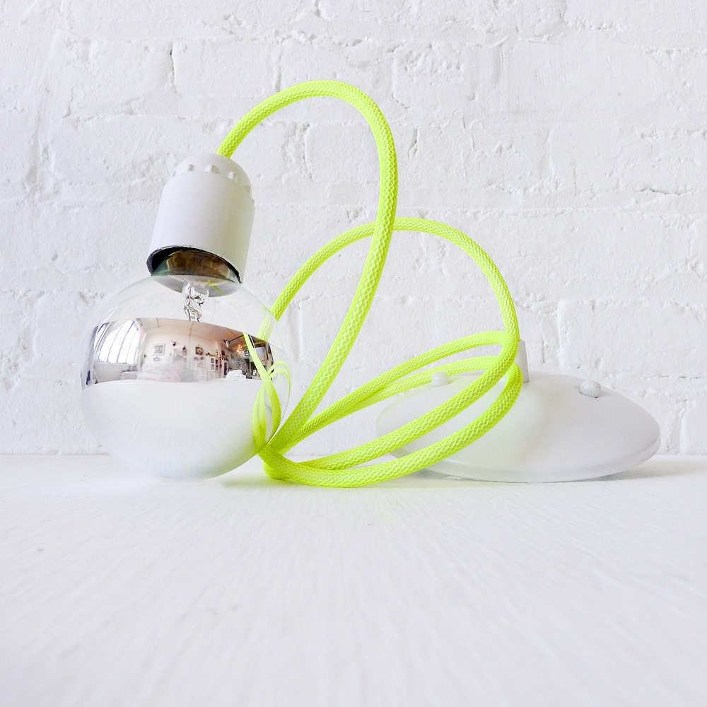 Design A Custom Hanging Light Lamp w/ Color Cord Pendant- 4ft Max Length