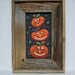 Stacked Pumpkins, Primitive, Rustic, Framed in Barn Wood, Tole Painted