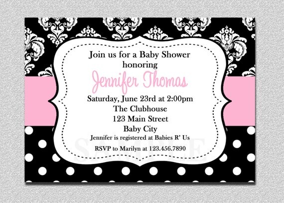 Damask Baby Shower Invitation Damask Baby Shower invitation Il_570xn