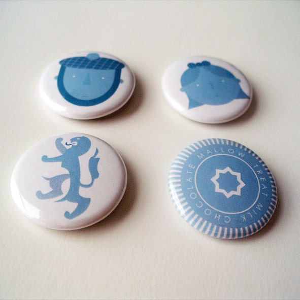 Eat Haggis and Ceilidh On Badge set