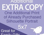 Extra Copy of Custom Silhouette - 5x7 of already purchased portrait