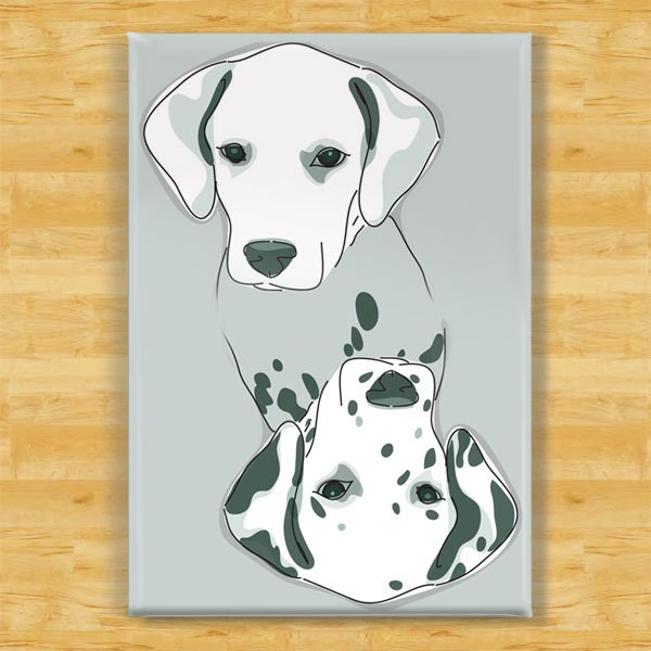Clean Dirty Dishwasher Magnet with Dalmatians