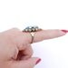 Vintage Light Blue Rhinestone Ring - Gold Tone Adjustable Costume Statement Jewelry / Baby Blue Bling