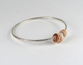 Puka shell bangle 999 fine silver bracelet Hawaiian jewelry Maui beach