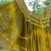 Vtg 70s Tie Dye GAUZE Crochet Angel Sleeve MINI Dress TOP