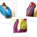 ON SALE Crochet Infinity Scarf, Puple Chunky Chain, Extra long Retro Fashion Accessory