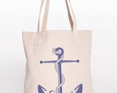 Refuse to Sink Anchor Cotton Shopping Bag Canvas Tote
