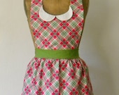 Womens Retro Gidget Full Apron Preppy Plaid