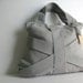 GREY THREE STRAP  / dark grey purse / grey tote bag / grey fashion bag / chic bag / medium grey handbag