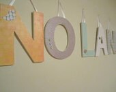 Custom Hanging Wall Letters-Little Tree Theme-Coord. with Little Tree by MiGi bedding-nursery decor, room decor, wooden letters