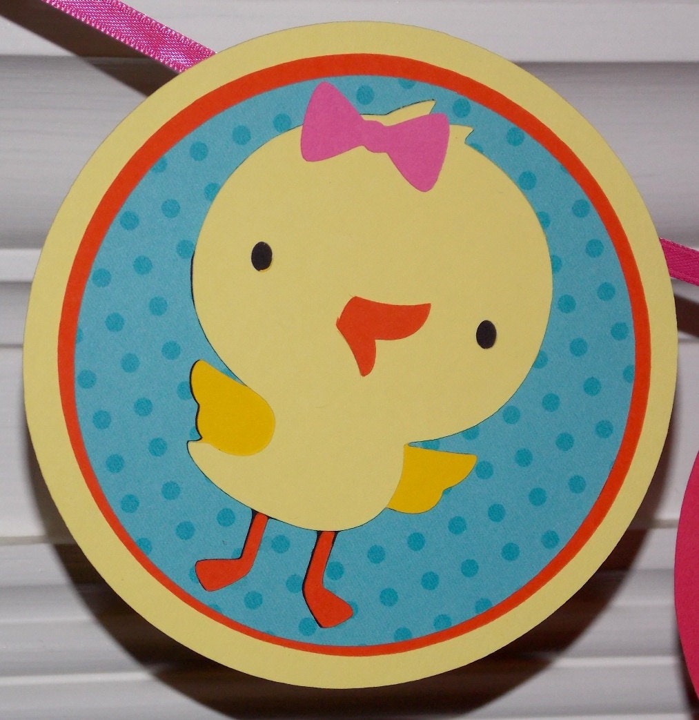 Duck It's A Girl Baby Shower Banner ... READY TO SHIP ... Yellow Blue Pink polka dots baby girl ... adjustable Il_170x135