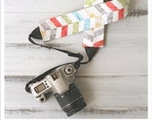 summer sorbet chevron camera strap cover