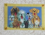 Dollhouse Miniature Rug With Pack of Dogs